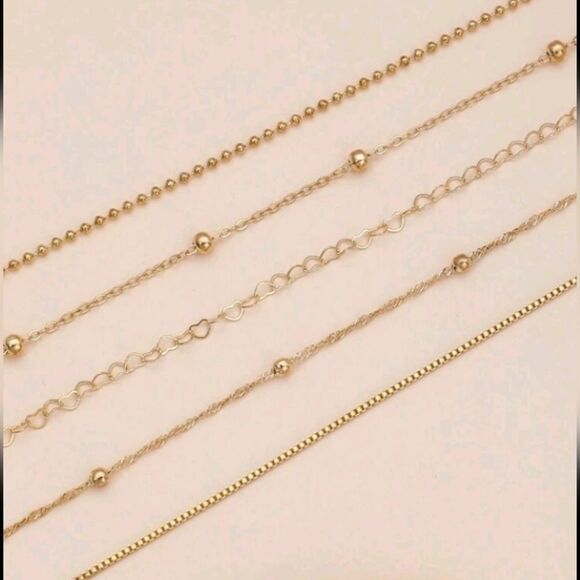 3 for 26 - 5pcs Multi layer Gold Bracelets - Picture 3 of 5